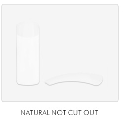 100 x  Not Cut-Out Natural Tips + Box